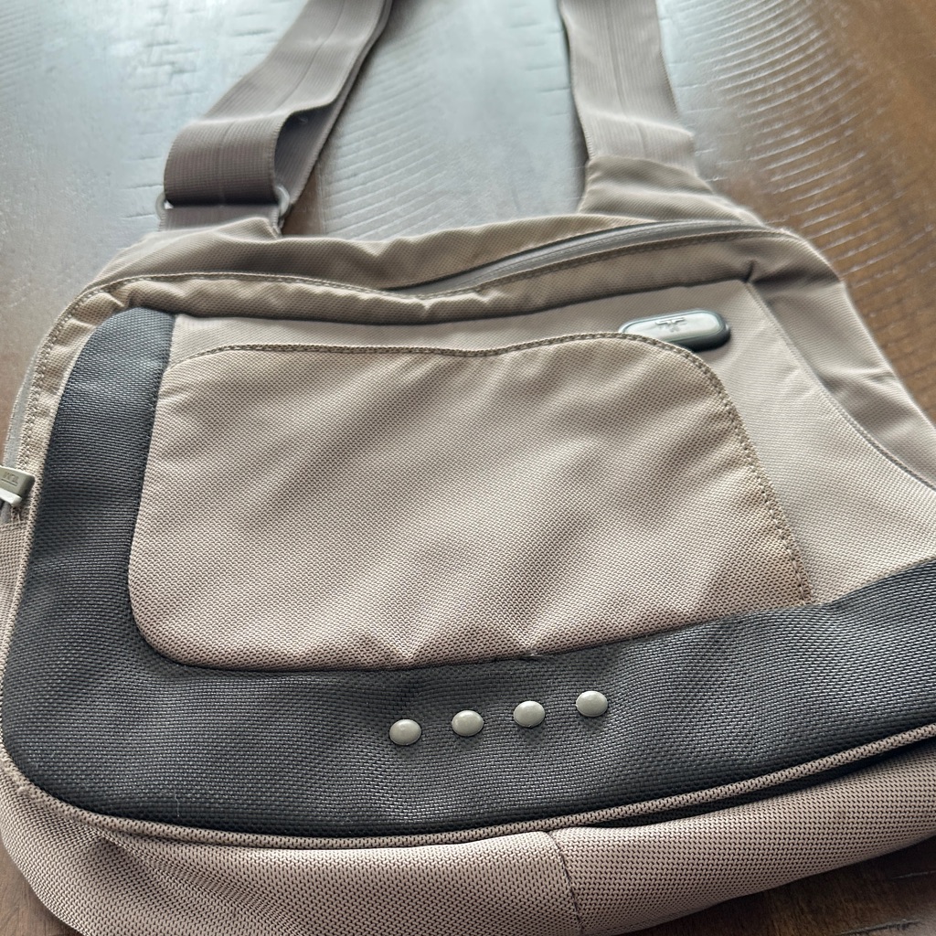 Tumi Grey And Black Crossbody Bag